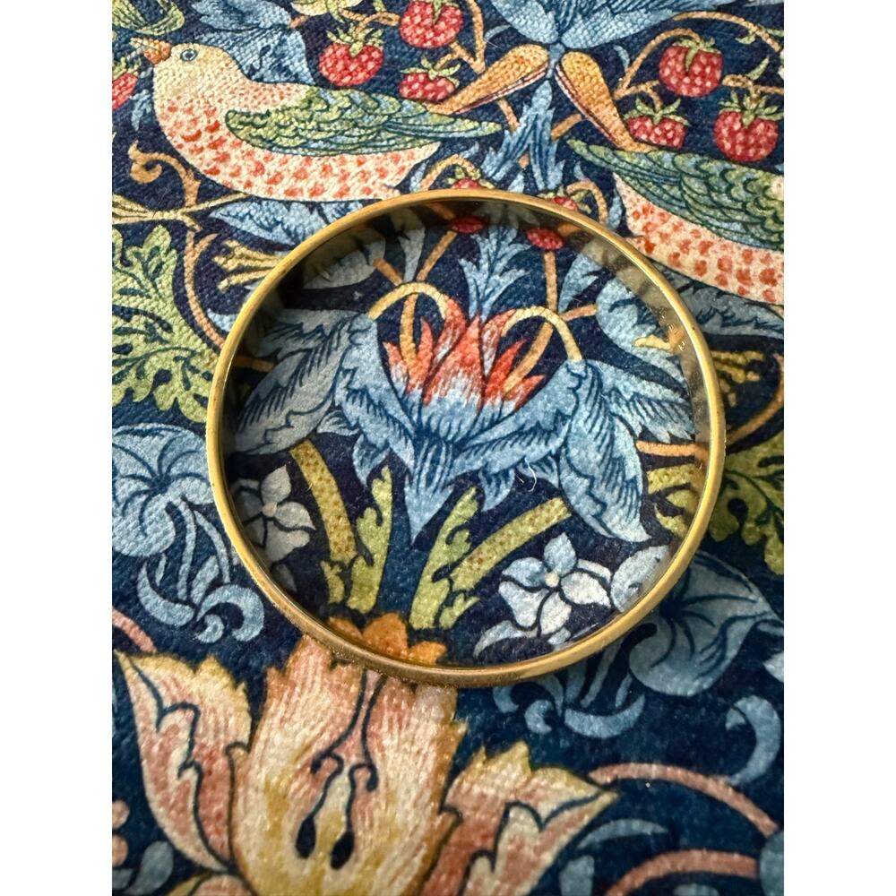 Monet Simple Gold Textured Bangle - Picture 2 of 4
